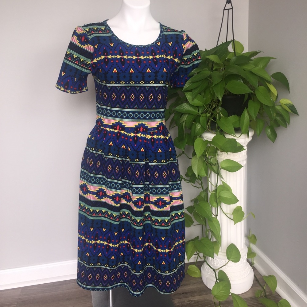 👗 LuLaROE • Blue Dress with Pockets 👗